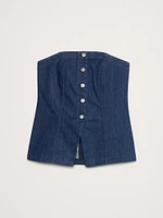Strapless Denim Vest