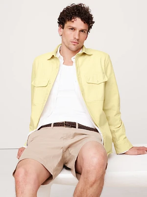 Standard-Fit Cotton Twill Shirt Jacket