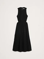 Cotton Poplin Cut-Out Midi Dress