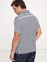 Luxury-Touch Stripe Polo