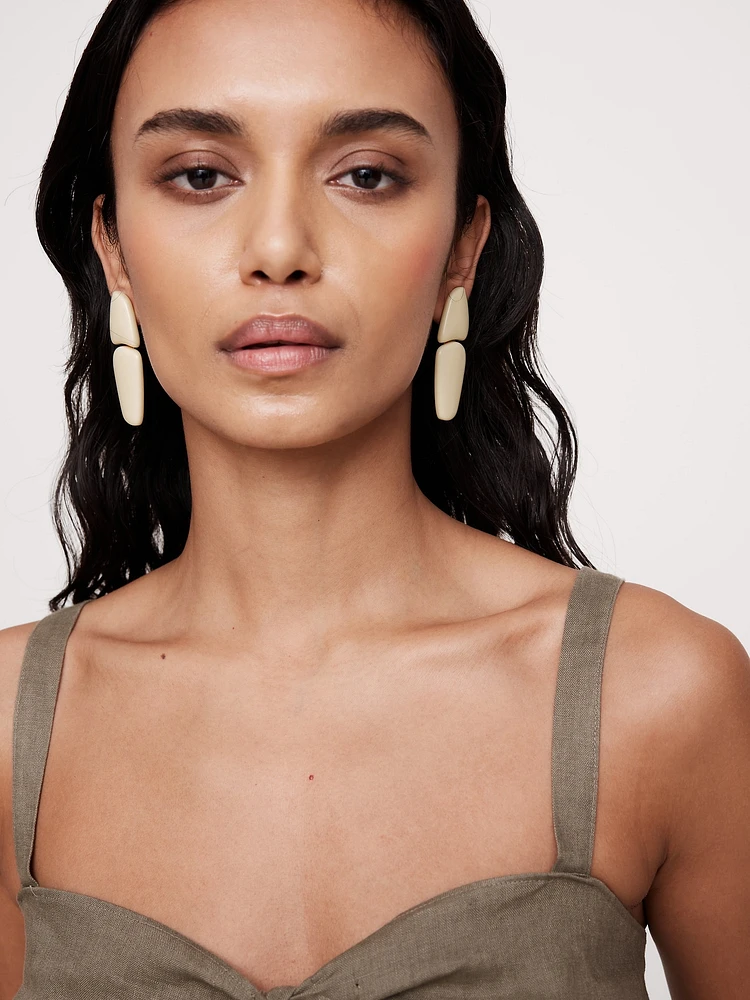 Shapes Double Tab Earrings by Aureus + Argent