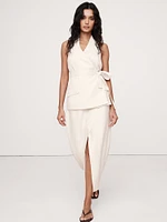 Linen Halter Wrap Tunic