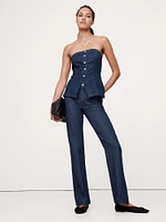 Strapless Denim Vest