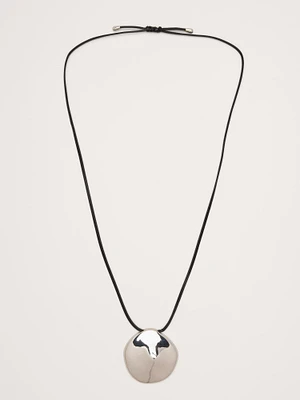 O-Ring Sculpted Medallion Necklace