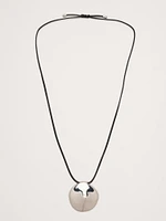 O-Ring Sculpted Medallion Necklace