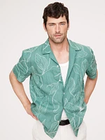 Standard-Fit Embroidered Resort Shirt