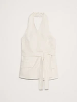 Linen Halter Wrap Tunic