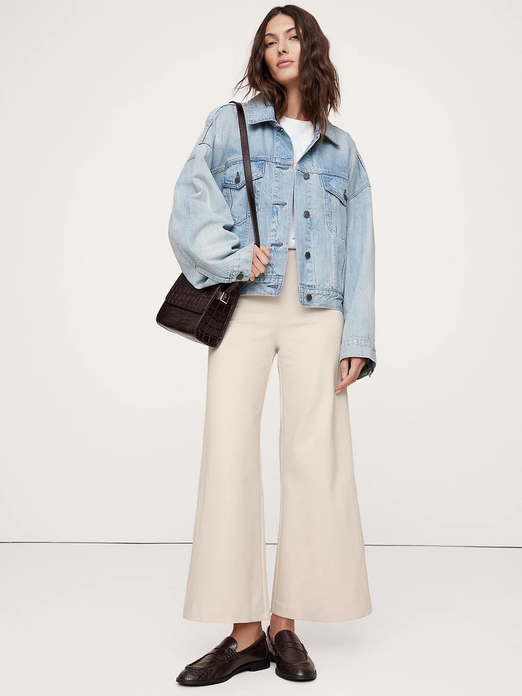 High-Rise Wide-Leg Cropped Everywhere Ponte Pant