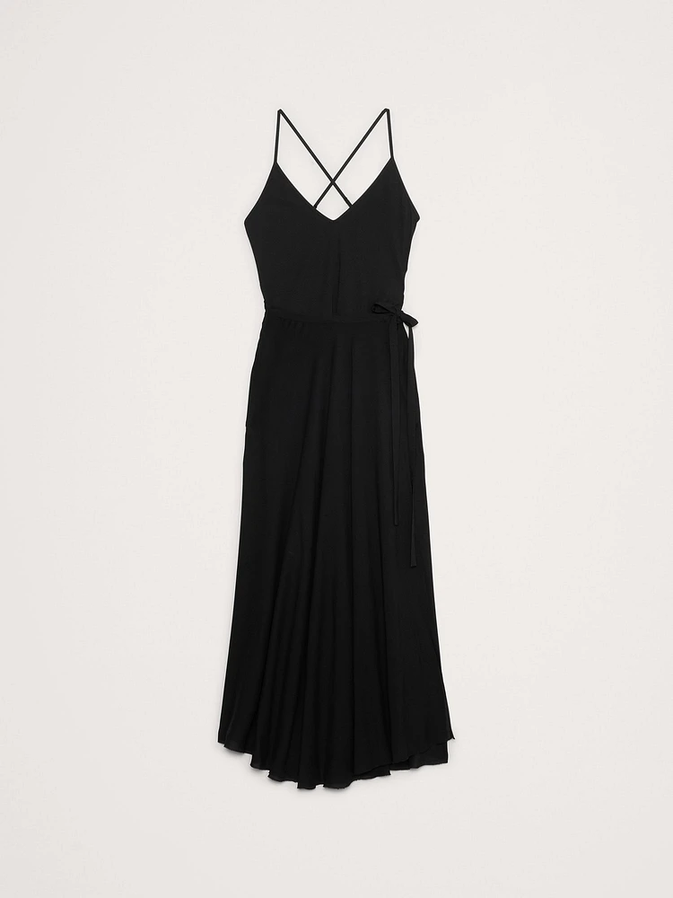 Cross-Back Jersey Maxi Dress