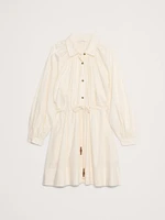 Cotton Poplin Mini Shirtdress