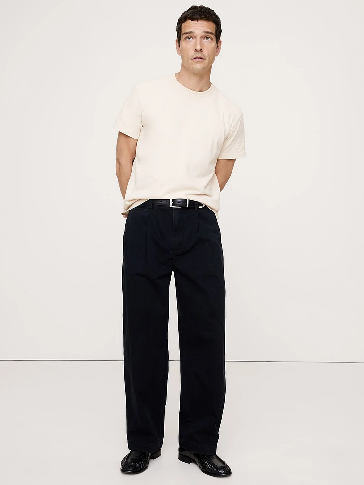 Boxy Sun-Faded Cotton Crew-Neck T-Shirt