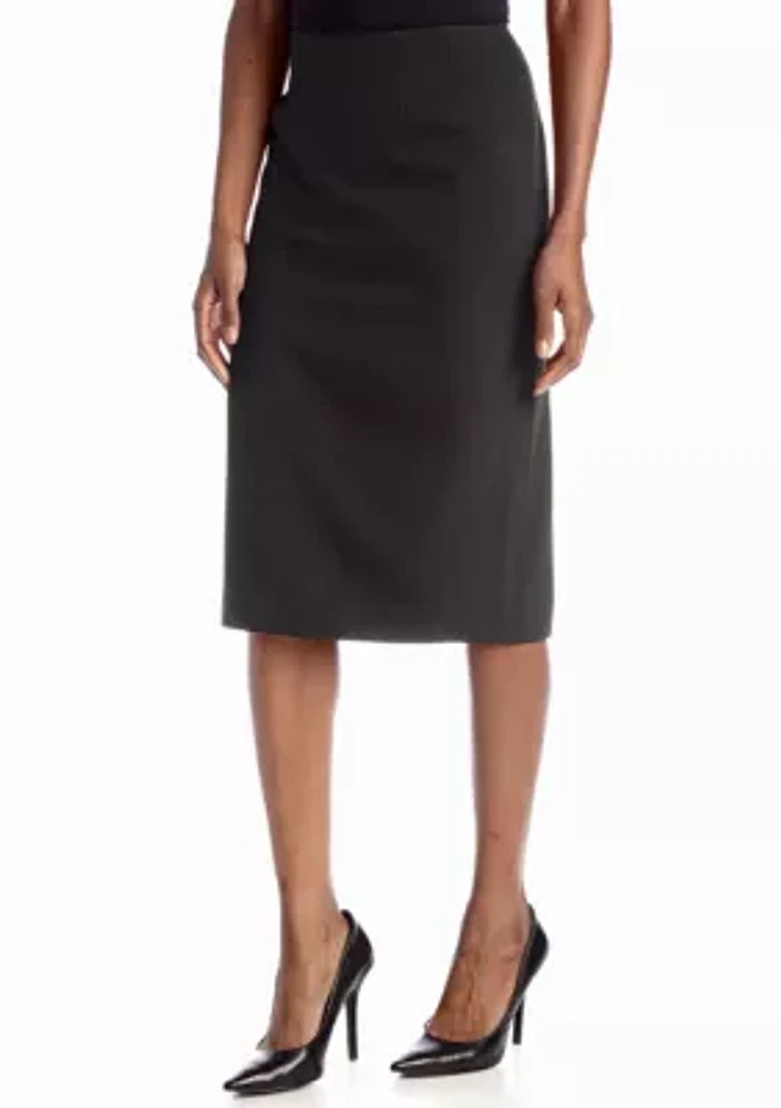 Womens's Stretch Crepe Column Skirt