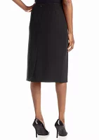 Womens's Stretch Crepe Column Skirt