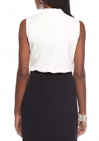 Petite Tie Neck Top
