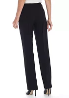 Women's Stretch Crepe Fly Front Slim Pant