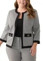 Plus Framed Jacket with Welt Pockets