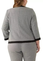 Plus Framed Jacket with Welt Pockets