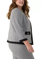 Plus Framed Jacket with Welt Pockets