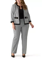 Plus Framed Jacket with Welt Pockets