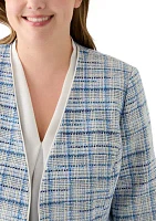 Plus Open Front 3/4 Sleeve Jacket