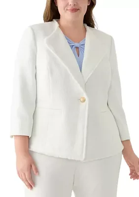 Plus One Button Wing Lapel Jacket