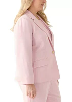Plus Notch Collar Blazer