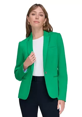 Women's Textured One Button Blazer