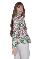Women's Floral One Button Blazer
