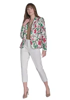 Women's Floral One Button Blazer