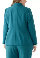 Plus Crepe One Button Jacket