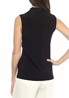 Petite Triple Pleat Top