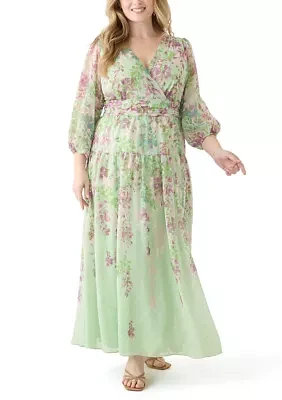 Plus Floral Printed Maxi Dress
