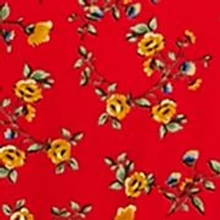 Plus Sleeveless Floral Print Yummy A-Line Midi Dress