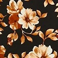 Women's 3/4 Sleeve V-Neck Floral Printed Wrap Dress