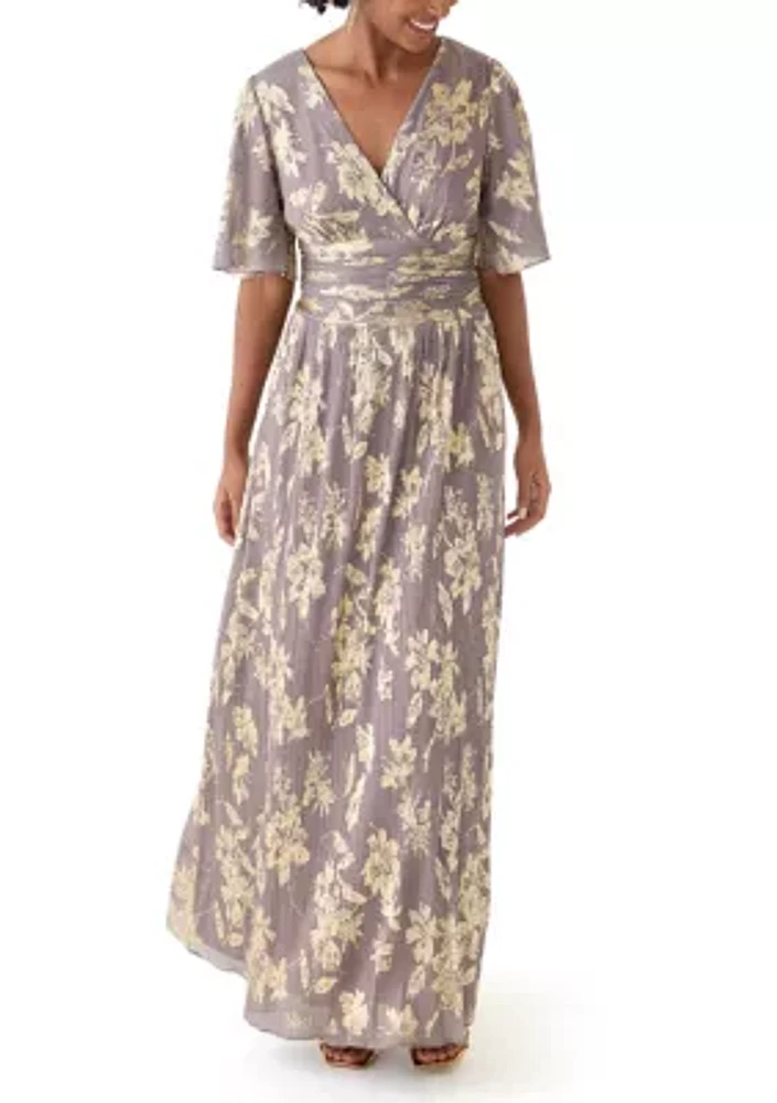 Women's Floral Printed V-Neck Dress