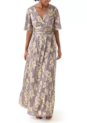 Women's Floral Printed V-Neck Dress
