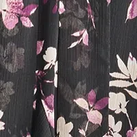 Women's Short Sleeve Round Neck Printed Chiffon Midi Dress