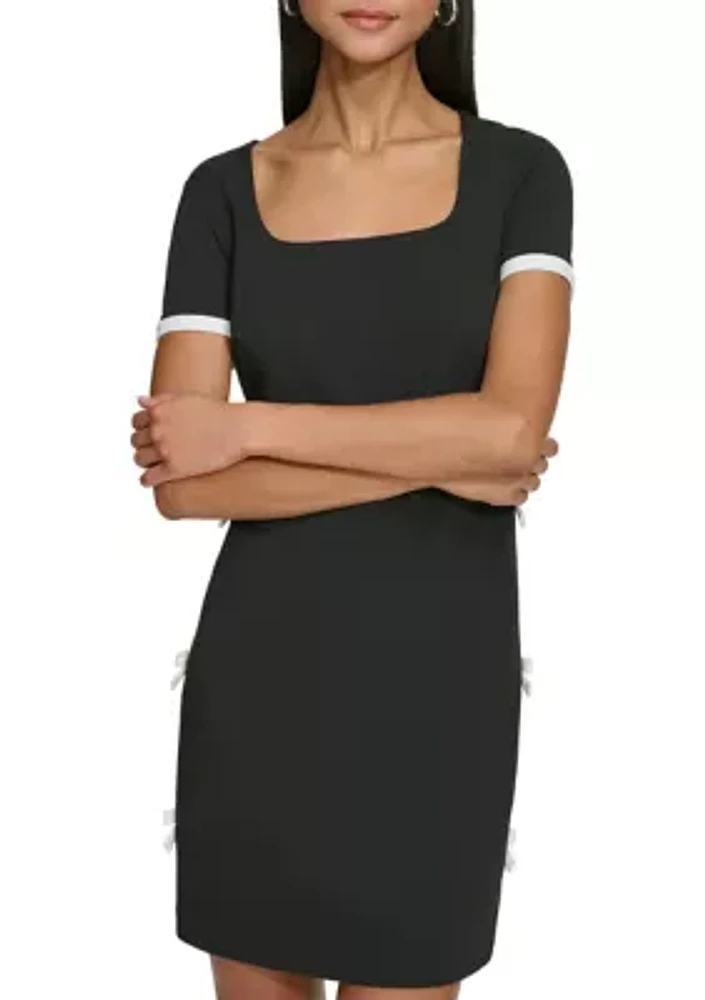 Women's Solid Square Neck Dress