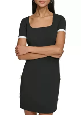 Women's Solid Square Neck Dress