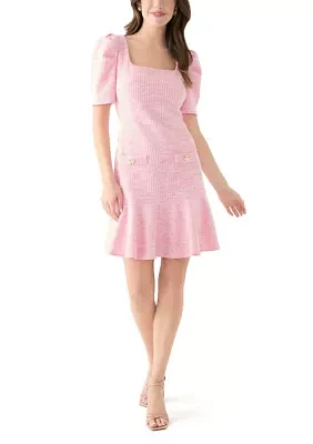 Women's Solid Tweed Sheath Dress