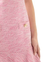 Women's Solid Tweed Sheath Dress