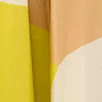 Women's Sleeveless Square Neck Abstract Print Fit and Flare Dress