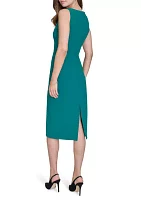 Women's Sleeveless Crew Neck Midi Dress