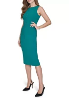 Women's Sleeveless Crew Neck Midi Dress