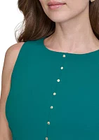 Women's Sleeveless Crew Neck Midi Dress