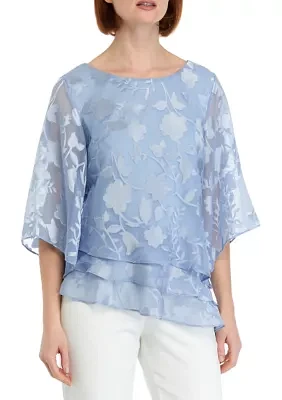 3/4 Sleeve Printed Mandarin Neck Twinset