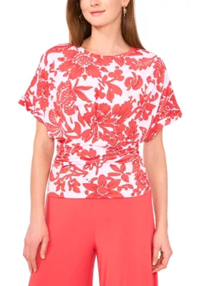 Women's Dolman Sleeve Floral Print Top