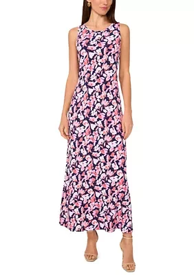 Women's Sleeveless Floral Printed Dress