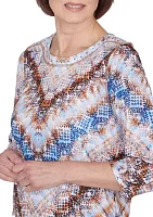 Petite Classics Python Chevron Top
