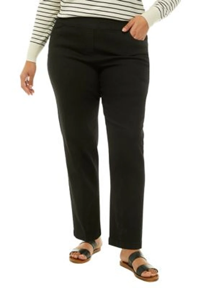 Plus Stretch Denim Medium Length Jeans